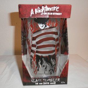 A Nightmare On Elm Street Freddy Krueger 16oz Pint Glass Tumbler NEW IN BOX